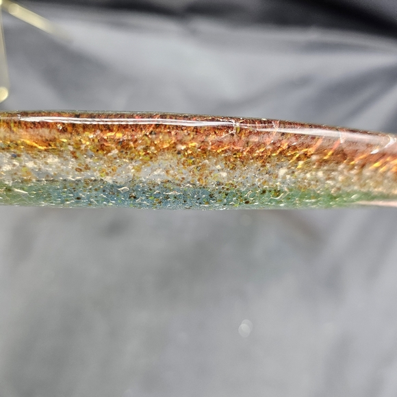 Artglass Fused Glass Plate Tray Corn Made In Israel Orig Sticker - Picture 8 of 9